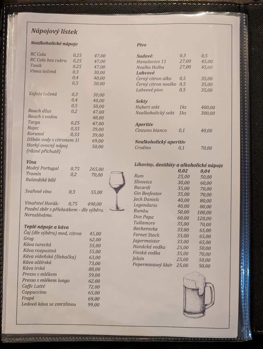 Menu Rybarska Restaurace A Penzion U Horaku-1