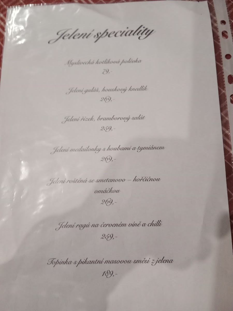 Menu Rybarska Restaurace A Penzion U Horaku-10